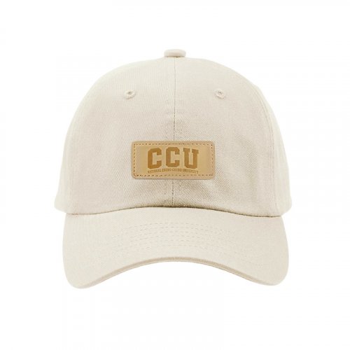 CCU皮革標老帽_象牙白