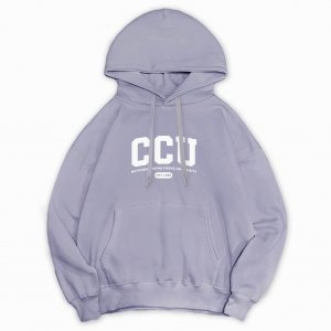 【最後一件，售完為止】CCU冰淇淋色落肩帽T_薰衣草紫