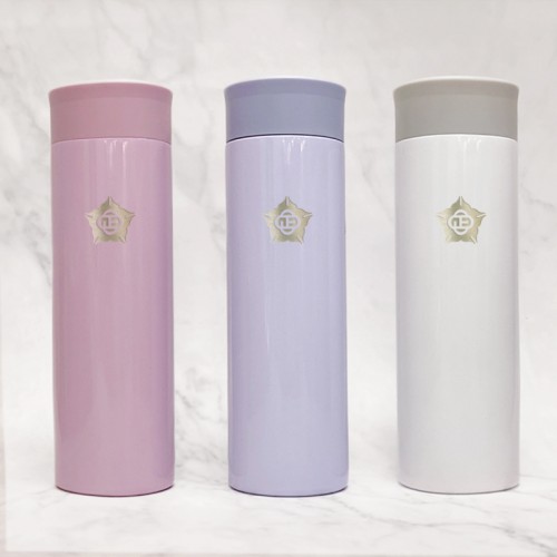 【團購商品，10個起做】中正校徽款療癒系304輕巧保溫瓶300mL_粉藍/珍珠白/粉紫(可混色)