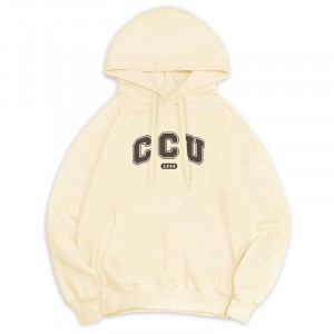 【最後現貨,售完為止】CCU冬日輕甜系落肩帽T_奶霜白