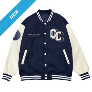 【限量現貨，售完預購】CCU美式經典棒球外套_靜謐藍