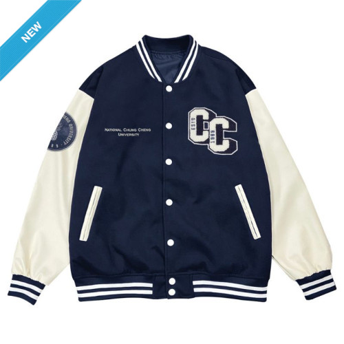 【限量現貨，售完預購】CCU美式經典棒球外套_靜謐藍