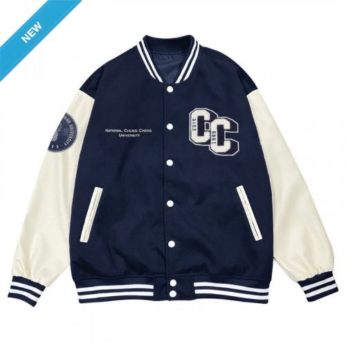 【買一送衣，售完預購】CCU美式經典棒球外套_靜謐藍