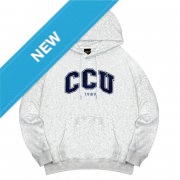 【限量現貨，售完預購】CCU立體毛巾繡落肩帽T_麻花白