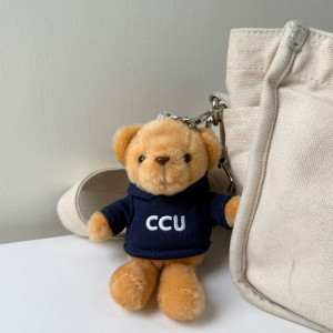 CCU電繡帽T小熊掛飾鑰匙圈_經典藍