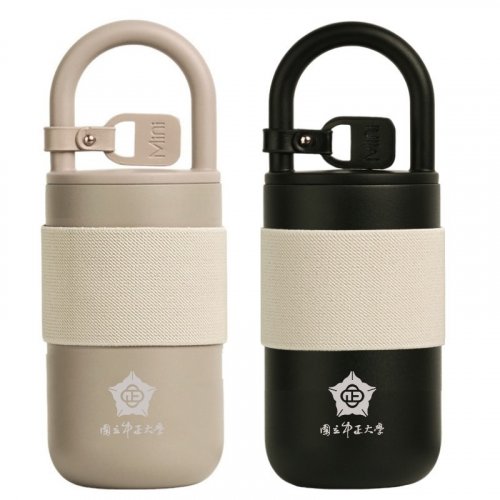 【團購商品，30件起做】CCU隨行背帶保溫杯400mL_奶茶/黑(需30倍數)