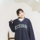 【最後現貨，售完為止】CCU美式電繡滑面V領大學T_深藍