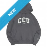 【早鳥現貨，售完預購】CCU立體毛巾繡落肩帽T_摩卡灰