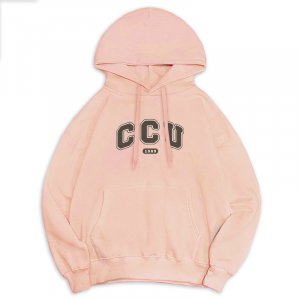 【預購至11/26，12/17陸續出貨】CCU冬日輕甜系落肩帽T_微糖粉