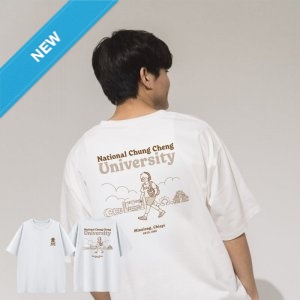 【2025新品上市】CCU校園日常圖鑑寬版短T_經典白