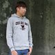 【中正書局最後現貨】CCU學院風長袖連帽T恤(男女適穿)_麻花灰(只剩XS.S)