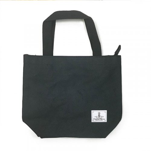 【團購商品，10個起做】CCU鳳梨布標輕巧帆布手提袋_黑