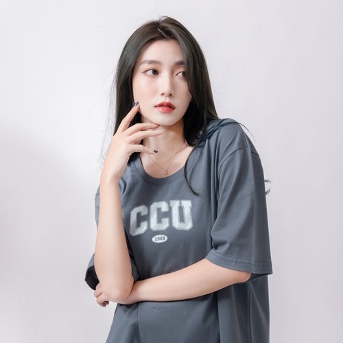 【絕版出清,售完不補】CCU經典款慕夏純棉短T_夏夜藍 【絕版出清,售完不補】CCU經典款慕夏純棉短T_夏夜藍