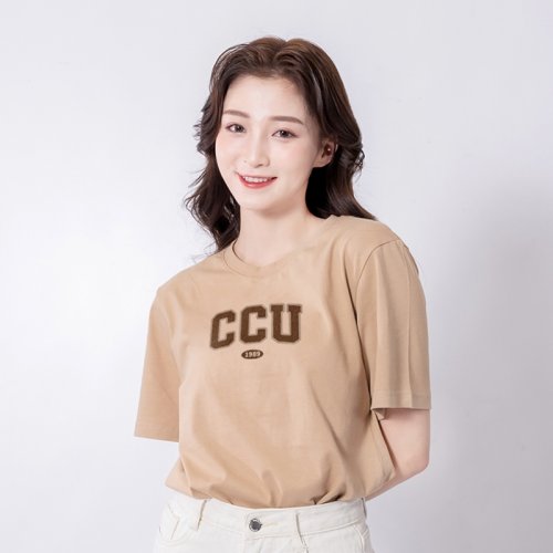 【絕版出清，最後一件】CCU經典款慕夏純棉短T_菸草卡其