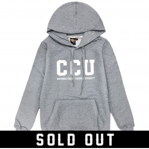 【中正書局最後現貨】CCU經典款長袖連帽T恤_灰色